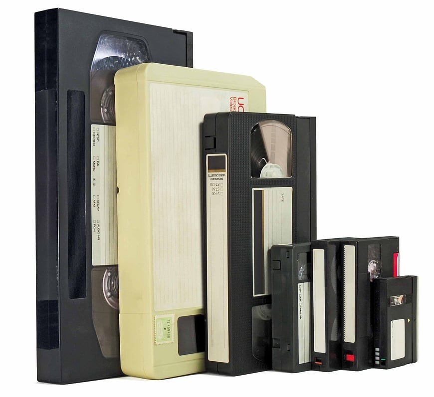 Videokassette verschiedener Formate